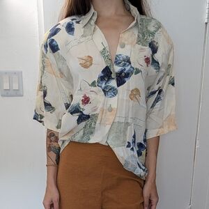 Vintage Floral Button Down